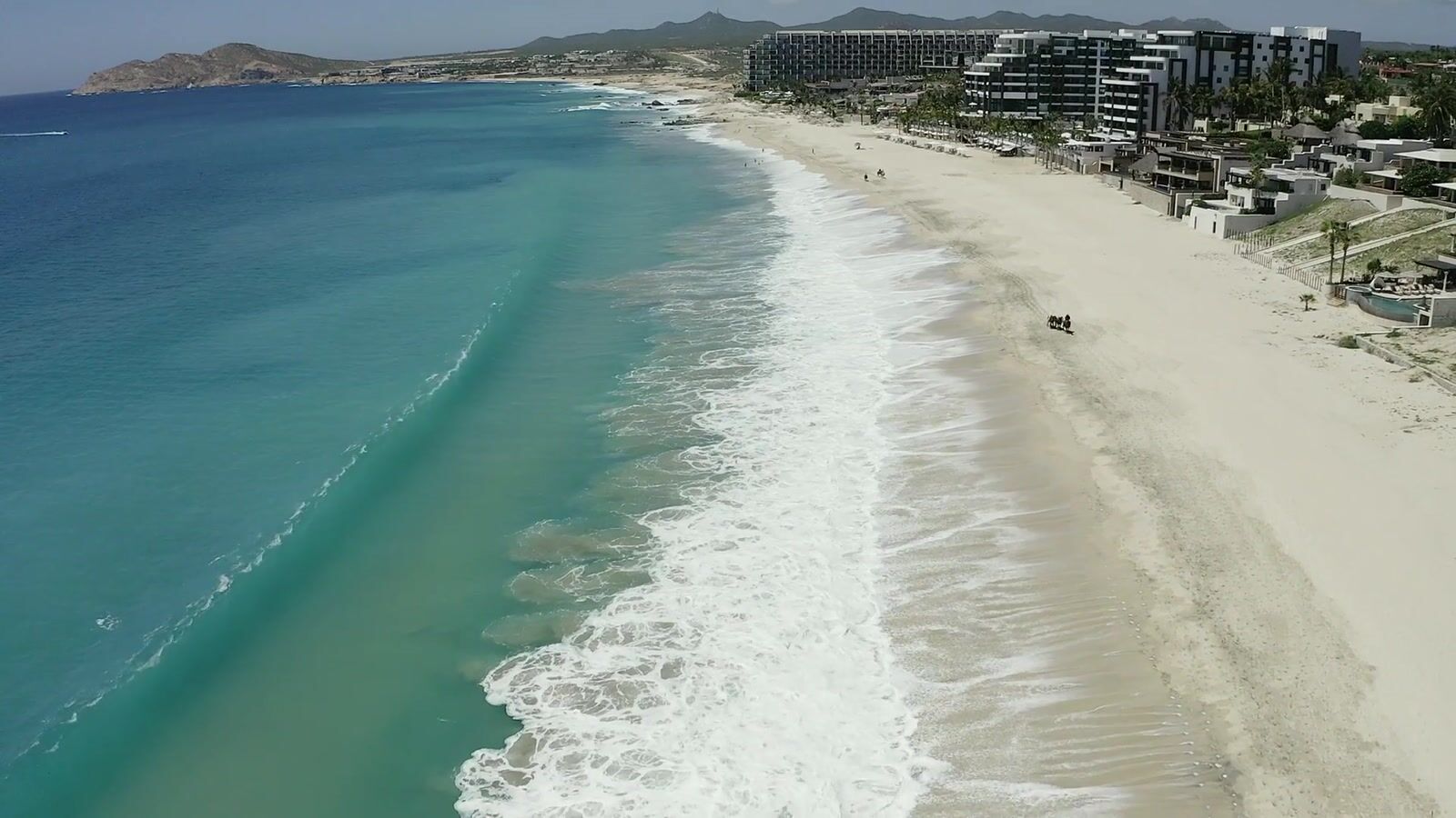 The Los Cabos coastline from the air